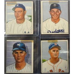 4 - 1950 Bowman Baseball Cards.