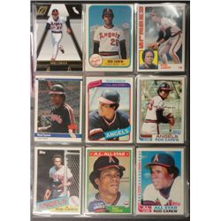 65 Rod Carew Cards - Mostly 1980 - 1985.