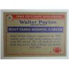 Image 2 : Walter Payton Signed/Autographed Card