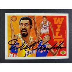 Wilt Chamberlain Autographed Card