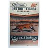 Image 1 : 1946 Detroit Tigers Score Card.