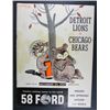 Image 1 : 1957 Detroit Lions -vs - Chicago Bears Program  Nov. 24, 1957