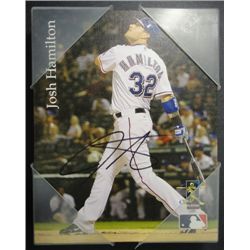 Josh Hamilton AUTOGRAPHED 8 x 10 Canvas Art Signed, Texas Rangers MVP All-Star.