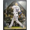 Image 1 : Josh Hamilton AUTOGRAPHED 8 x 10 Canvas Art Signed, Texas Rangers MVP All-Star.