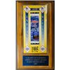 Image 1 : 1995 ALCS Indians vs. Mariners ticket on plaque with engraved plate.