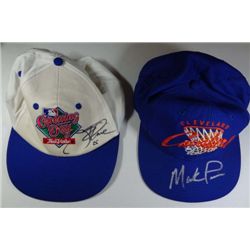 Mark Price AUTOGRAPHED Cleveland Cavaliers BB Cap & NBA Opening Day Cap.