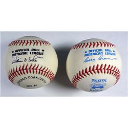 Lot of 2 baseballs - William White Official Ball & 1994 Indians Official Ball.