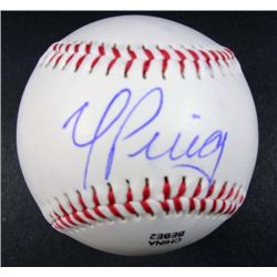 Yasiel Puig LA Dodgers AUTOGRAPHED OLB3 Baseball.
