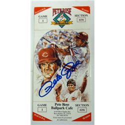 Pete Rose Ballpark Cafe AUTOGRAPHED Ticket