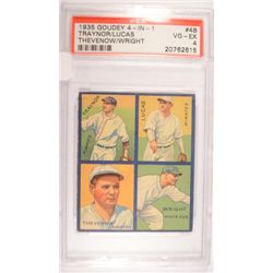 1935 GOUDEY 4 - IN - 1  #4B  TRAYNOR/LUCAS  THEVENOW/WRIGHT  PSA VG-EX 4.