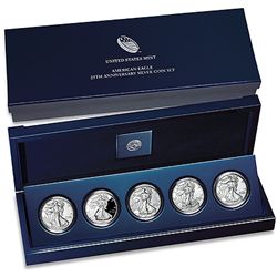American Eagle 25th Anniversary 5pc Silver Set Original