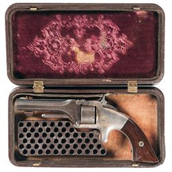 Desirable Smith & Wesson 1st Model 1st Issue 5th Variation Revolver with Gutta Percha Case