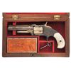 Image 1 : Cased Engraved Silver and Gold Plated Smith & Wesson Model 1 1/2 2nd Issue Revolver with Pearl Grips