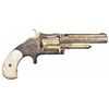 Image 4 : Cased Engraved Silver and Gold Plated Smith & Wesson Model 1 1/2 2nd Issue Revolver with Pearl Grips