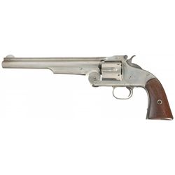 Rare Nickel Plated U.S. Contract Smith & Wesson First Model American Revolver with Factory Letter