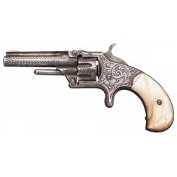 Engraved Smith & Wesson Model 1 3rd Issue Revolver with Rare Short Barrel and Pearl Grips