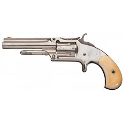 Smith & Wesson Model 1 1/2 Second Issue Revolver with Attractive Ivory Grips