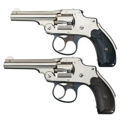 Collector's Lot of Two Excellent Smith & Wesson 32 Safety Hammerless Revolvers -A) Smith & Wesson 32