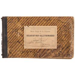 Grouping of Wells Fargo Express Papers and Records, Including a Bound Forwarding Book and a Reward P