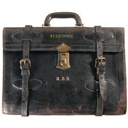 Grouping of Western Themed Items, Including a Wells Fargo Express Satchel and Wax Seals