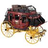 Image 1 : Franklin Mint 1/16 Scale Die Cast Wells Fargo & Company Overland Stagecoach Model with Four Books on