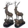 Image 1 : Two Barye Marked Bronze Standing Red Stags