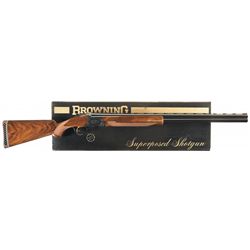 Belgian Browning Lightning Grade I Superposed Trap Shotgun with Box