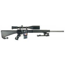 Les Baer Custom Ultimate AR Super Varmint Semi-Automatic Rifle with Scope and Box