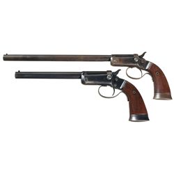 Two "Any Other Weapon" Registered J. Stevens Arms "Handy Gun" Smooth Bore Pistols -A) J. Stevens "Ha