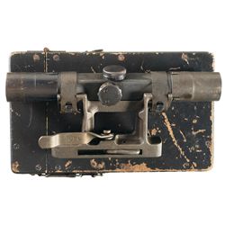 Nazi ZF-4 Sniper Scope with Walther Proofed Rail Mount, Lens Covers and Scarce Wood Field Case