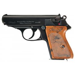 Pre-World War II Commercial Walther PPK Semi-Automatic Pistol in Scarce 22 Caliber with Holster