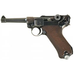 World War II Nazi 1939 Dated Mauser Banner "Eagle/C" Police Luger Pistol Rig with 1939 Police Holste