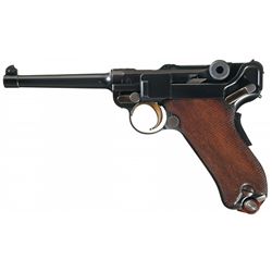 DWM Model 1906 Swiss Cross In Sunburst Contract Luger Pistol