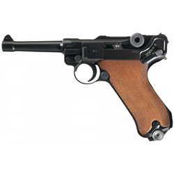 Scarce World War II Mauser "41/42" Code Variation Luger Semi-Automatic Pistol with Matching Magazine