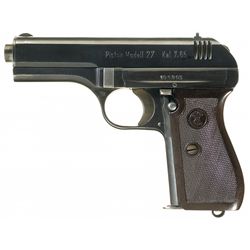 Scarce World War II Nazi Police Marked CZ  Model 27 Semi-Automatic Pistol with Matching Number Magaz