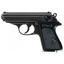 Wartime Production Walther Model PPK Semi-Automatic Pistol with Matching numbered Magazine