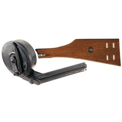 Second Pattern Artillery Luger "Snail Drum" Magazine and a Luger Board Stock