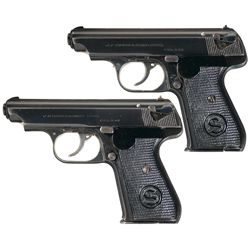 Collector's Lot of Two Nazi Police Proofed Sauer Model 38H Pistols -A) "Eagle/C" Police Proofed Saue