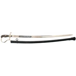 Edwin Pack Field Artillery Sword with Franco-Prussian/World War One Regimental Etching