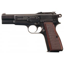 Nazi Occupation Production Fabrique Nationale High Power Semi-Automatic Pistol with Tangent Sight