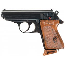 World War II Nazi Police Marked Walther PPK Semi-Automatic Pistol with Commercial Holster and Spare 