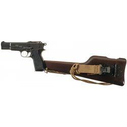Excellent Canadian Inglis Mark I* High Power Semi-Automatic Pistol with Stock Holster