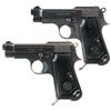 Image 1 : Two World War II Beretta Model 1935 Semi-Automatic Pistols with Holsters -A) Beretta Model 1935 Pist