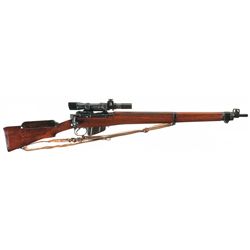 Desirable World War II British Enfield No. 4 MK I Bolt Action Sniper Rifle with Scope