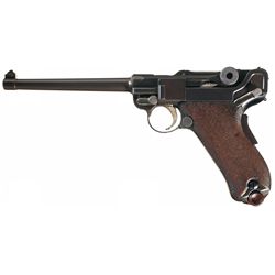 Unique Long Barrel Variant DWM Model 1906 Commercial Luger Semi-Automatic Pistol with Genschow Berli