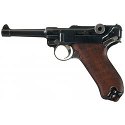 Erfurt 1913 Dated Luger Semi-Automatic Pistol with British Proofs and 1911A1 Holster
