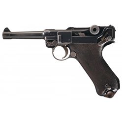 DWM 1914 Military Luger Semi-Automatic Pistol with Weimar Police Markings
