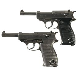 Collector's Lot of Two Mauser P38 Semi-Automatic Pistols -A) Mauser "byf/43" Code P38 Semi-Automatic