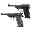 Image 1 : Collector's Lot of Two Mauser P38 Semi-Automatic Pistols -A) Mauser "byf/43" Code P38 Semi-Automatic