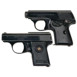 Collector's Lot of Two Walther Semi-Automatic Vest Pocket Pistols -A) Excellent Walther Model 5 Semi